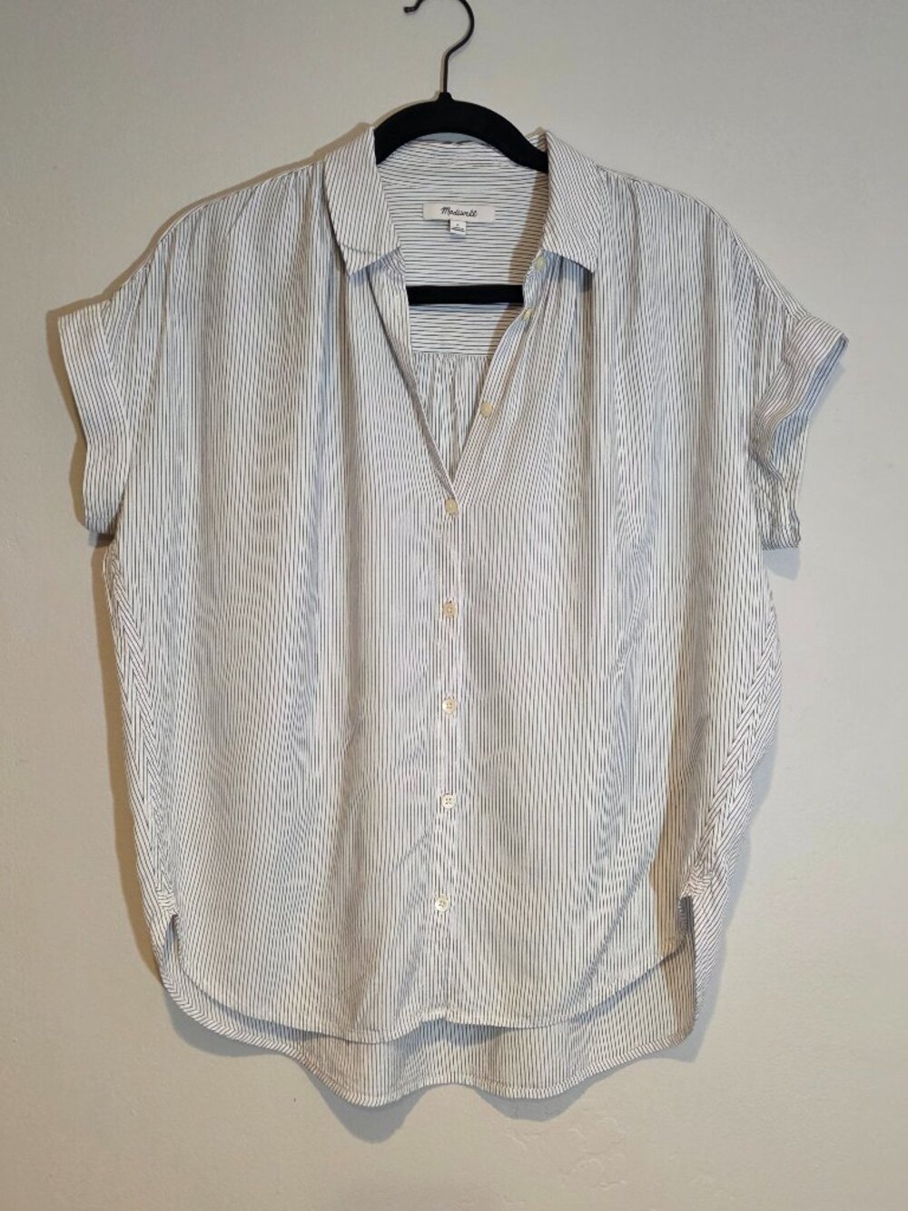 Madewell Dalton Stripe Central Button Down Blouse | Size S - Picture 2 of 9